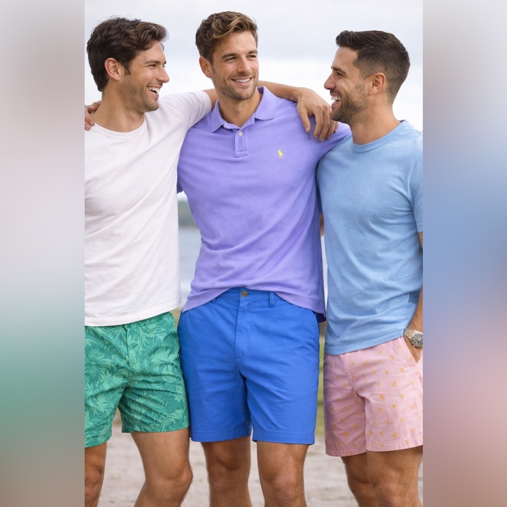 Polo Golf Men's Blue Chino Short